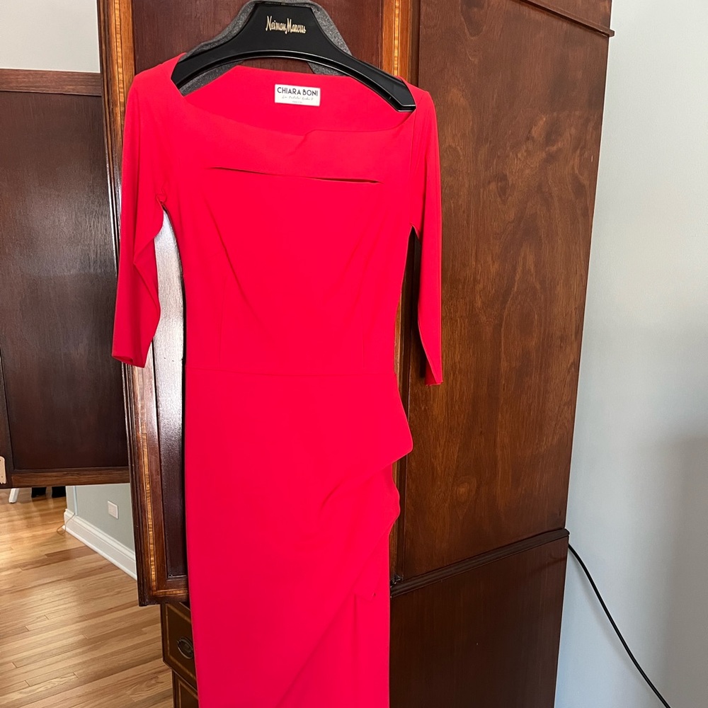 COPY - La Petite Robe di Chiara Boni Red Kate Gown $995 size 42 or US 6